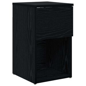vidaXL Armadietto per letto Rovere Nero 29 x 31,5 x 49 cm