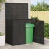 vidaXL Cassa per Spazzatura 2 pcs Nero 65 x 80 x 115 cm Polietilene