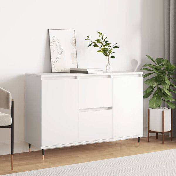 vidaXL Credenza Bianca 101,5x35x70 cm in Legno Multistrato