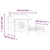 vidaXL Cuccia per Cani Marrone 159x120x88,5 cm Legno Massello di Pino