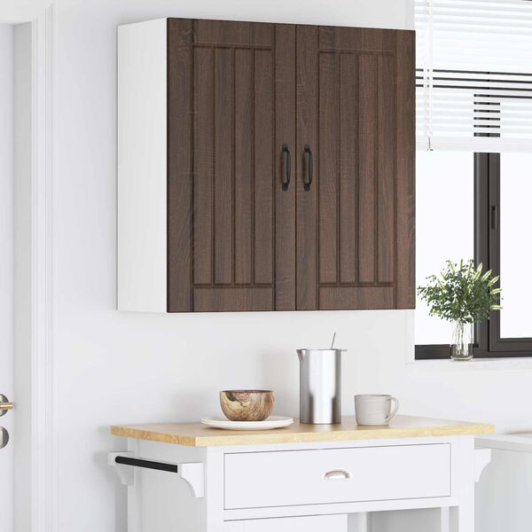vidaXL Mobile da cucina Lucca Rovere Marrone 80 x 31 x 80 cm