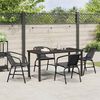 vidaXL Set da Pranzo per Giardino 5 pcs Nero
