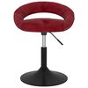 vidaXL Sgabello da Bar Rosso Vino in Velluto