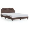 vidaXL Giroletto Viana senza Materasso Marrone 140x190 cm in Similpelle