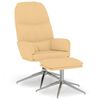 vidaXL Poltrona Relax con Sgabello Bianco Crema Similpelle Scamosciata