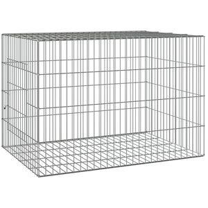 vidaXL Conigliera 78x54x54 cm Ferro Zincato
