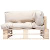vidaXL Divano da Giardino a Pallet con Cuscini Sabbia in Legno di Pino