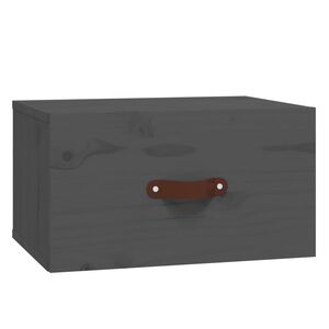 vidaXL Comodino a Muro Grigio 40x29,5x22 cm