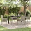 vidaXL Set da Pranzo per Giardino 5 pcs Grigio chiaro polyrattan