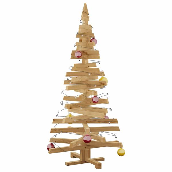 vidaXL Alberi di Natale Marrone 150 cm Legno di pino massello