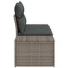 vidaXL Divano da giardino Grigio 123 x 62 x 69cm polyrattan
