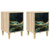 vidaXL Armadio da Notte WIJHE 2 pz Rovere Sonoma 36 x 33 x 50 cm