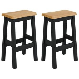 vidaXL Sgabello da Bar Alto EKAI 2 pz Nero 40 x 29 x 63 cm