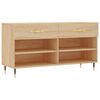 vidaXL Panca Porta Scarpe Rovere Sonoma 102x35x55 cm Legno Multistrato