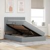 vidaXL Letto con contenitore e materasso Grigio chiaro 140 x 200 cm