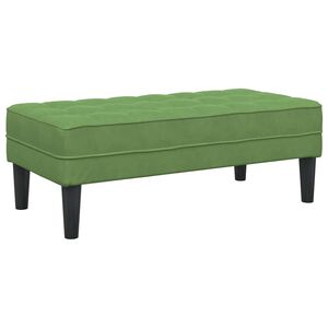 vidaXL panchina con cuscino Verde chiaro 113 x 57 x 39 cm Velluto