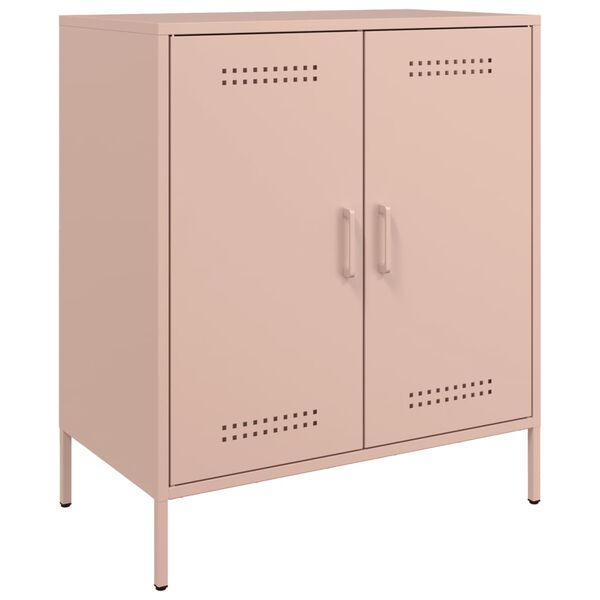 vidaXL Credenza Rosa 68x39x79 cm in Acciaio
