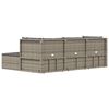 vidaXL Set Divani da Giardino 4 pz con Cuscini in Polyrattan Grigio