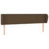 vidaXL Testiera ad Orecchio Marrone Scuro 183x23x78/88 cm in Tessuto
