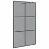 vidaXL Parete Doccia Walk-in Nero 115 x 195 cm vetro temperato