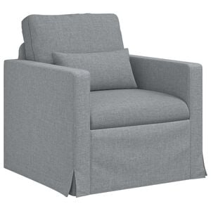 vidaXL Divano Grigio chiaro 78 x 78 x 80 cm Tessuto