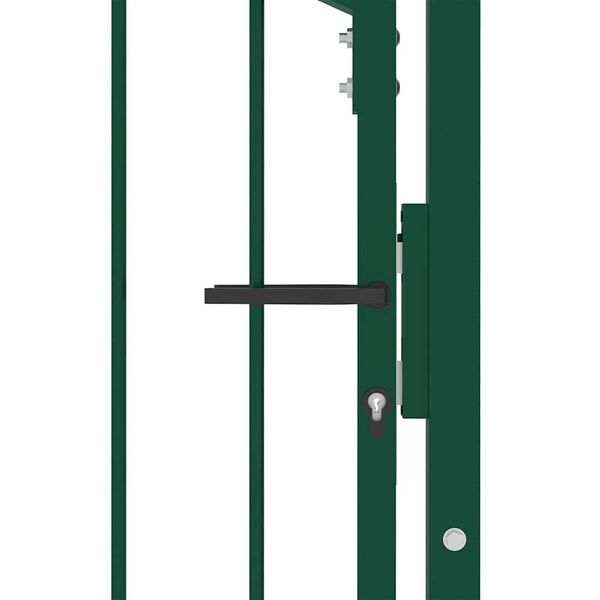 vidaXL Cancello per recinzione Emmen con punte in acciaio 104x109,5 cm verde