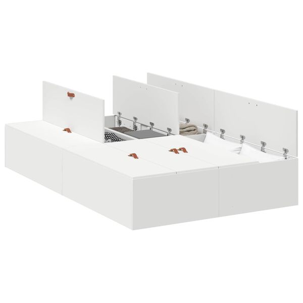 vidaXL Struttura letto con contenitore Bianco 120 x 200 cm