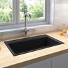 vidaXL Lavello da cucina Nero 79 x 50 x 31 cm Granito