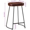 vidaXL Sgabelli da Bar 2 pz Marrone Scuro 41x29x62 cm