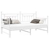 vidaXL Struttura per letto di giorno Bianco 90 x 190 cm Acciaio