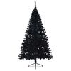 vidaXL Albero di Natale artificiale con luci integrate Nero 210 cm PVC
