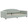 vidaXL Letto da Giorno Grigio Chiaro 100x190 cm in Velluto