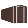 vidaXL Capanno da Giardino Marrone Scuro 192x772x223cm Acciaio Zincato