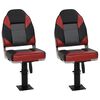 vidaXL Sedili Barca con Supporto 2pz Altezza Regolabile Girevole 360&deg;