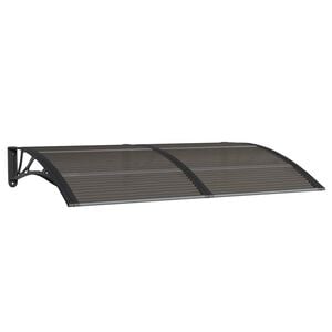 vidaXL Tettoia per Porta Nera 150x100 cm Policarbonato