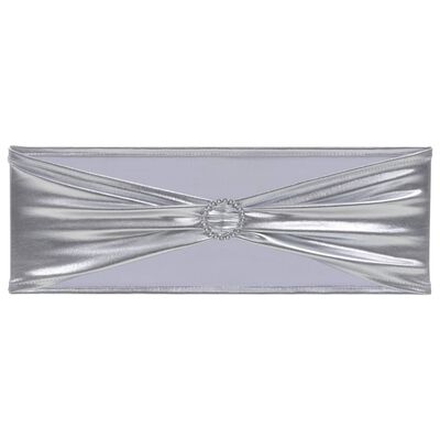 vidaXL Nastri Ornamentali per Sedie 25pz con Fibbia Diamantata Argento