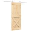 vidaXL Porta scorrevole 80 x 210 cm Naturale e Bianco