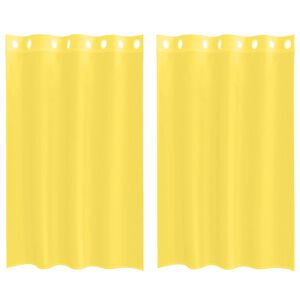 vidaXL Tende in Voile con Occhielli 2 pz Giallo