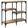vidaXL Tavolo consolle Rovere artigianale 80 x 29 x 75 cm