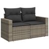 vidaXL Set Divano da Giardino 6pz con Cuscini Grigio Polyrattan Acacia