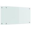 vidaXL Schienale da cucina 2 pz Bianco 70 x 40 cm vetro temperato