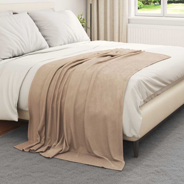 vidaXL Coperte da Pile 6 pcs Cammello 170 x 130 cm Panno