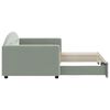 vidaXL Divano Letto con Letto Estraibile Grigio Chiaro 90x200 Velluto