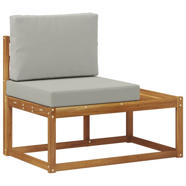 vidaXL Divano da Esterno con cuscino Naturale 91 x 63 x 73 cm