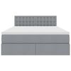 vidaXL Letto con contenitore e materasso Grigio chiaro 140 x 190 cm