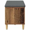 vidaXL Panca per ingresso con cuscino Legno vecchio 60 x 38 x 46 cm