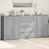 vidaXL Credenze 3 pz Grigio Sonoma 60x31x84 cm in Legno Multistrato