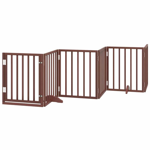 vidaXL Cancello Cani Porta Pieghevole Marrone 15 Pannelli 750cm Pioppo