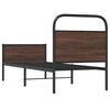 vidaXL Giroletto senza Materasso Rovere Marrone 75x190cm in Truciolato