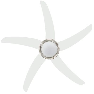 vidaXL Ventilatore da Soffitto Decorato con Luce 128 cm Bianco